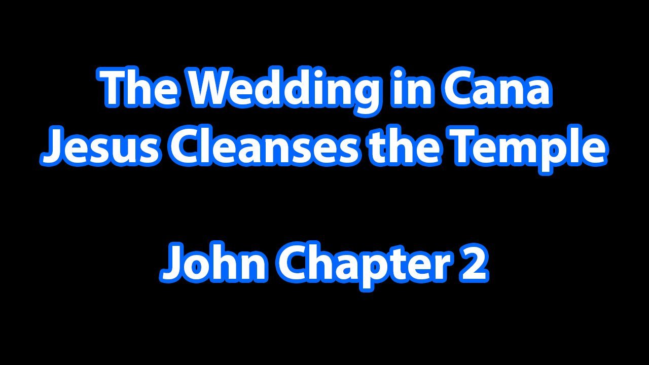 John Chapter 2 – The Wedding in Cana; Jesus Cleanses the Temple